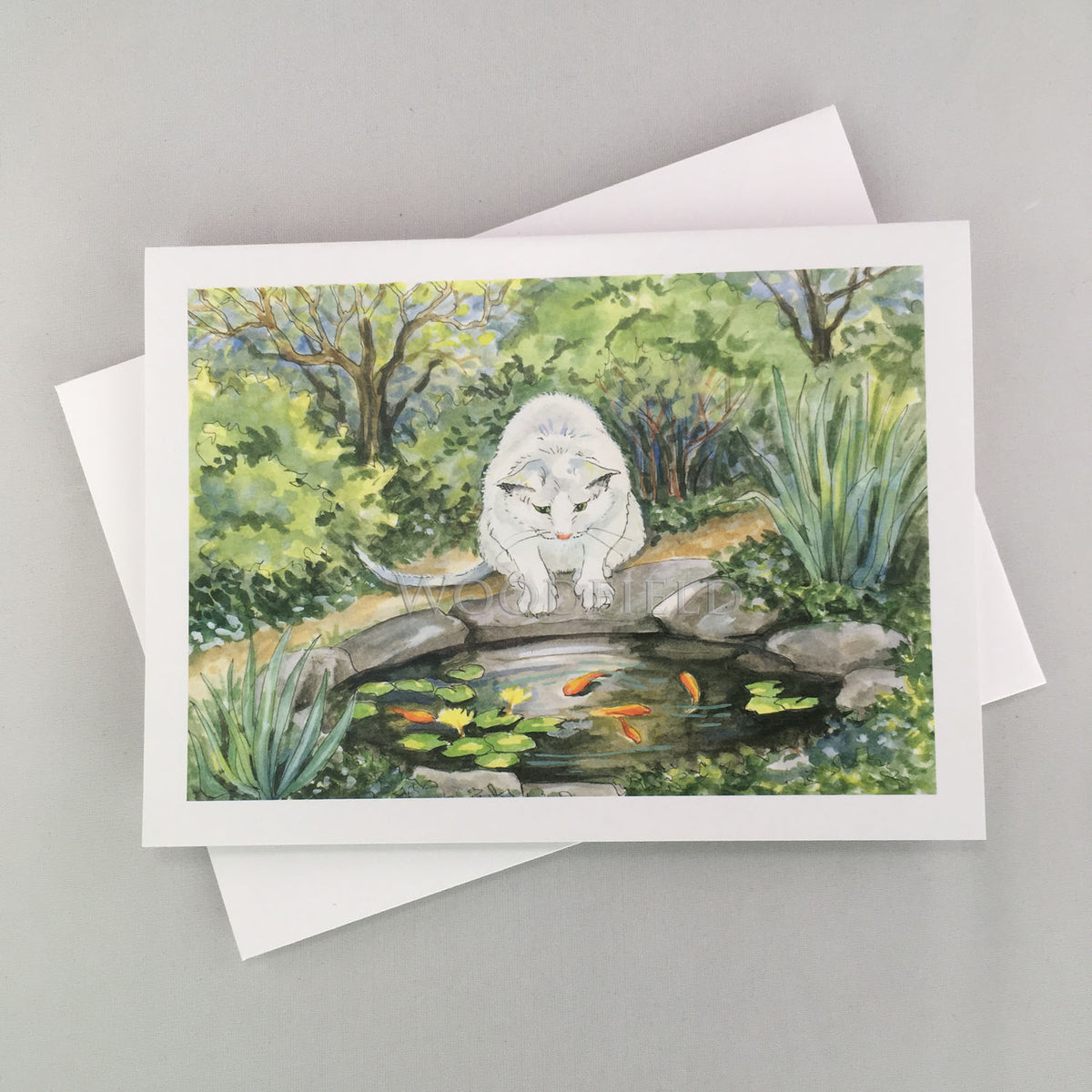 #308 - Cat Fishing Notecard