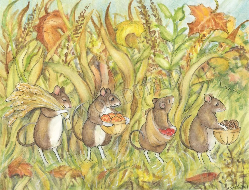 #2325 - Mice Gathering Print