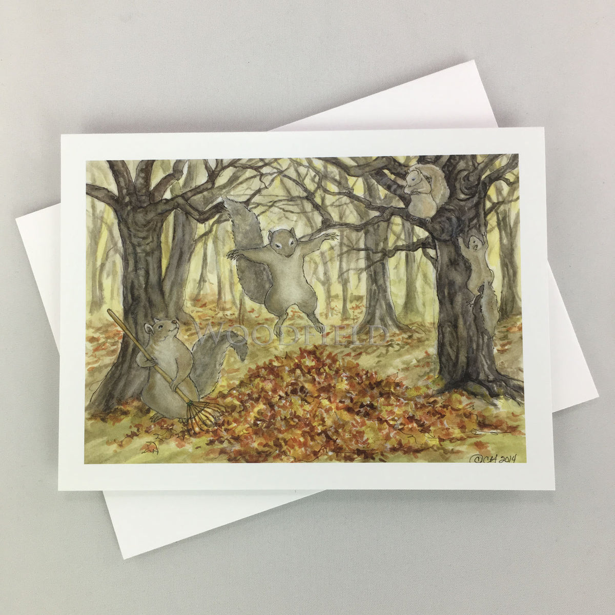 #326 - Leaf Pile Notecard