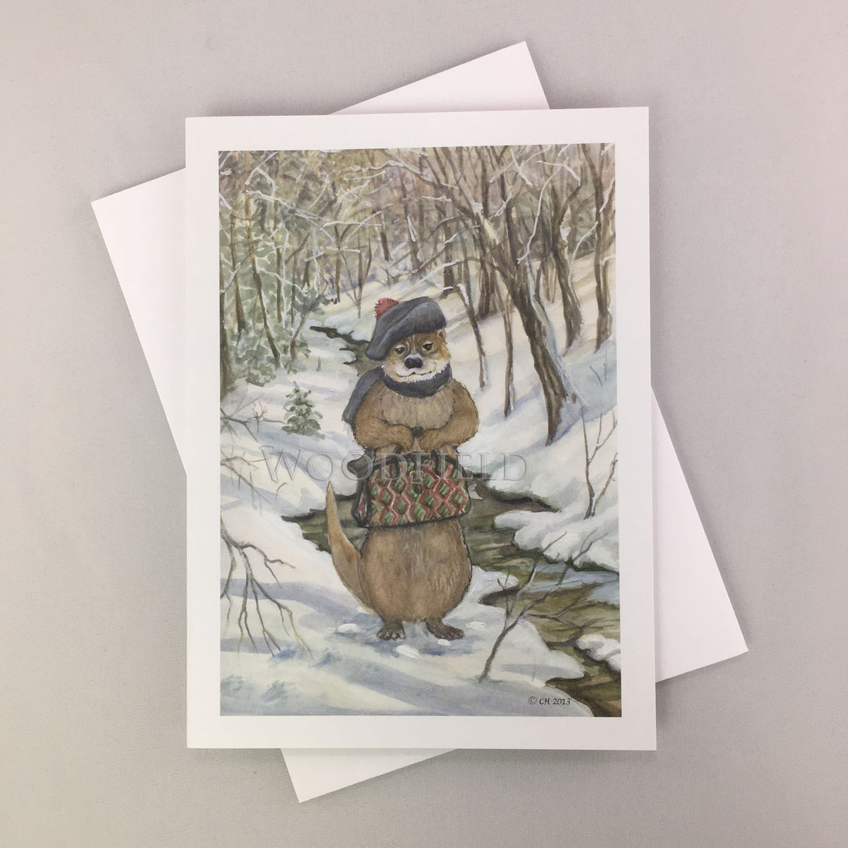 #745 - Otter's Visit Notecard