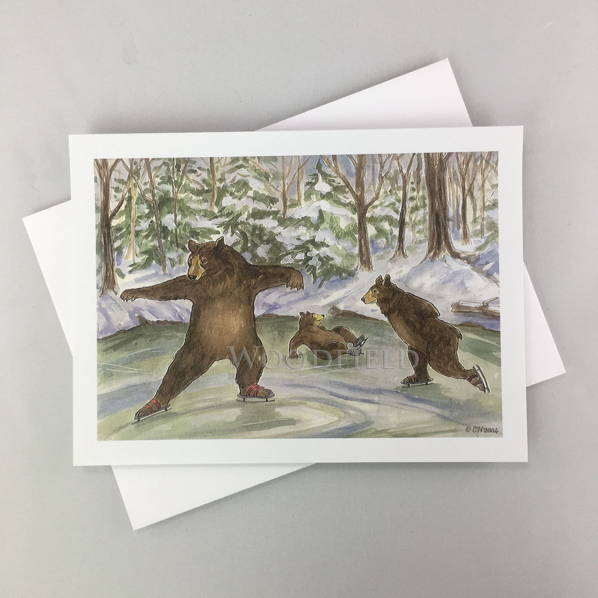 #752 - Skating Bears Notecard