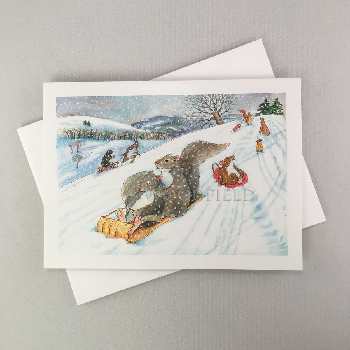 #761 - Sledding Fun Notecard